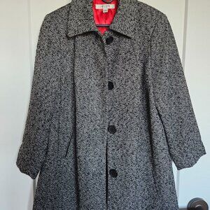 Liz Claiborne Wool Blend Jacket with Red Lining 1X